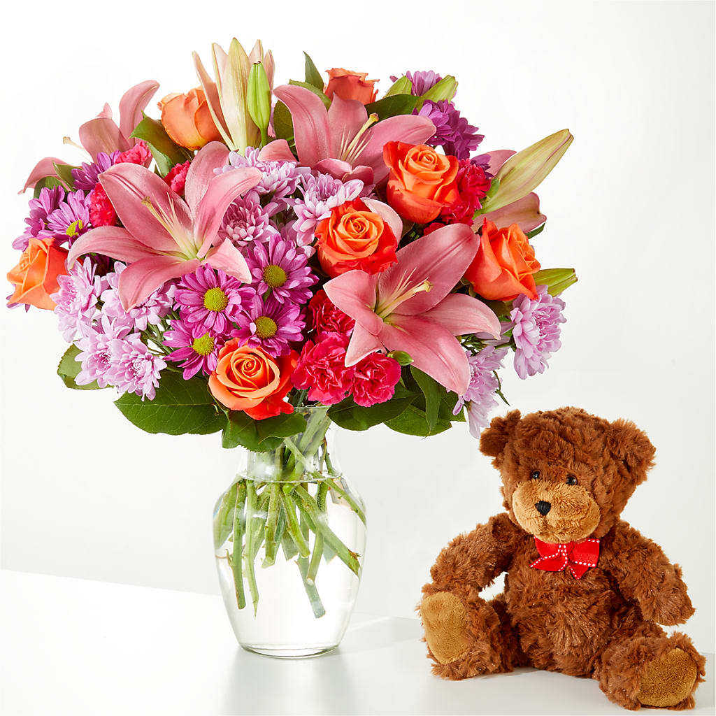 One and Only Bouquet and Bear Bundle – SB FLORAL & DESIGN, Erie IL