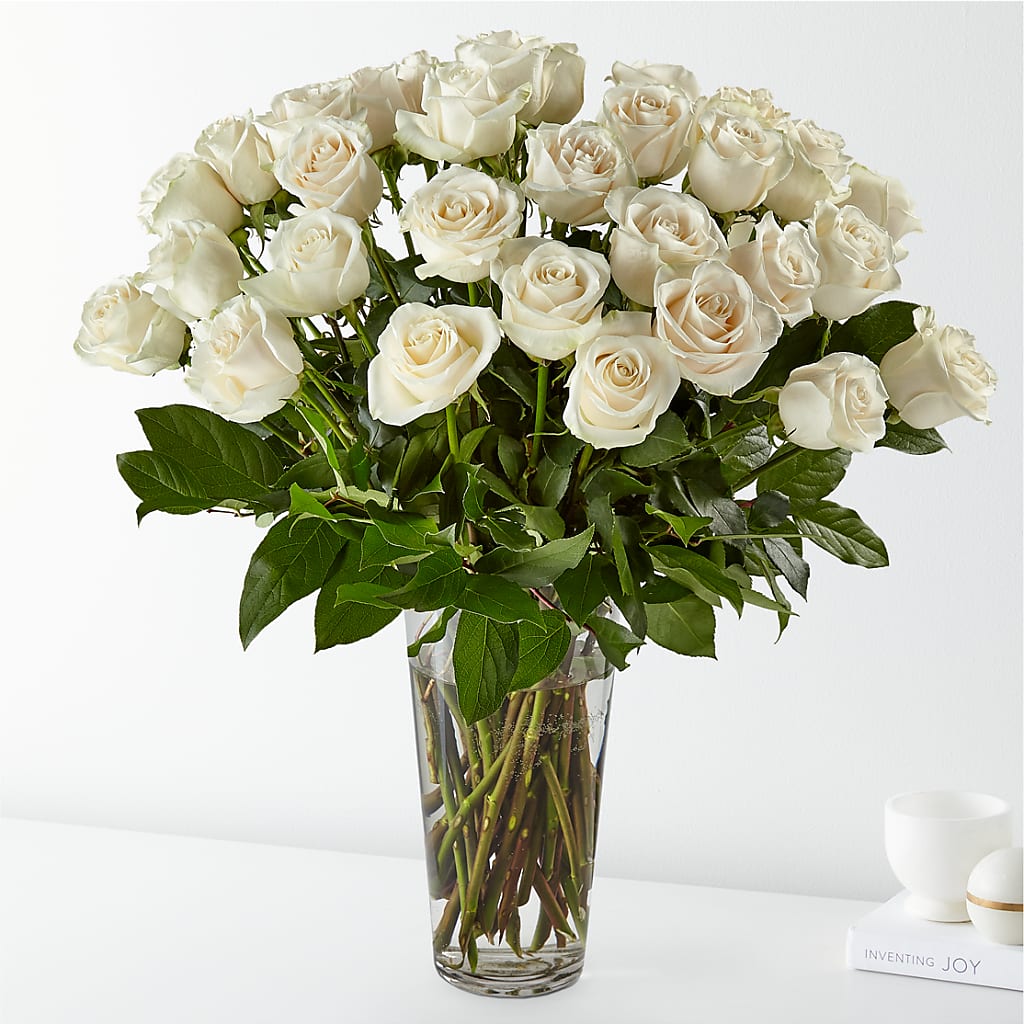 Long Stem White Rose Bouquet – SB FLORAL & DESIGN, Erie IL