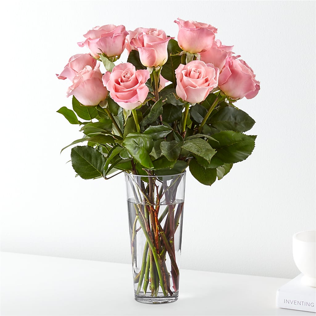 Long Stem Pink Rose Bouquet – SB FLORAL & DESIGN, Erie IL
