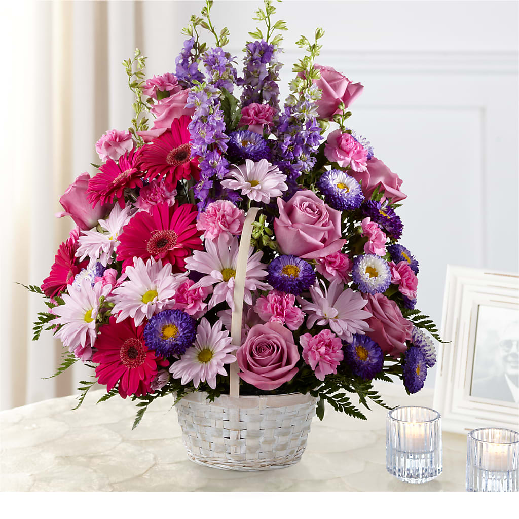 Pastel Peace Basket – SB FLORAL & DESIGN, Erie IL