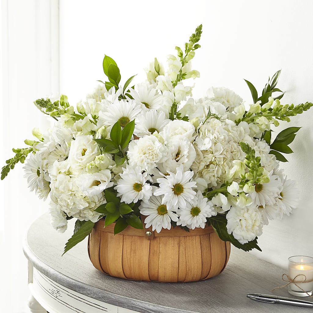 Pure Ivory Basket – SB FLORAL & DESIGN, Erie IL