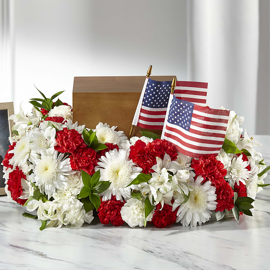 Spirit of Patriotism Cremation Adornment – SB FLORAL & DESIGN, Erie IL