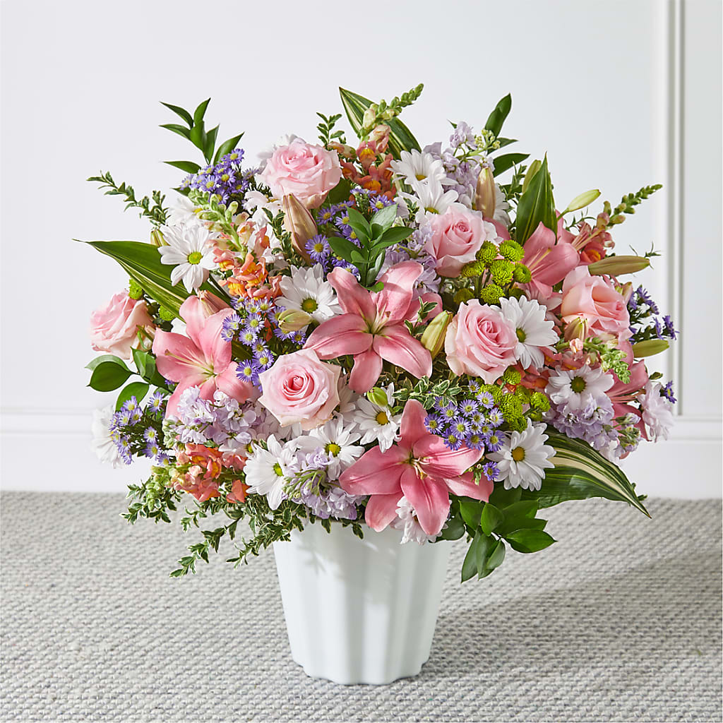 Abundant Compassion Floor Basket – SB FLORAL & DESIGN, Erie IL