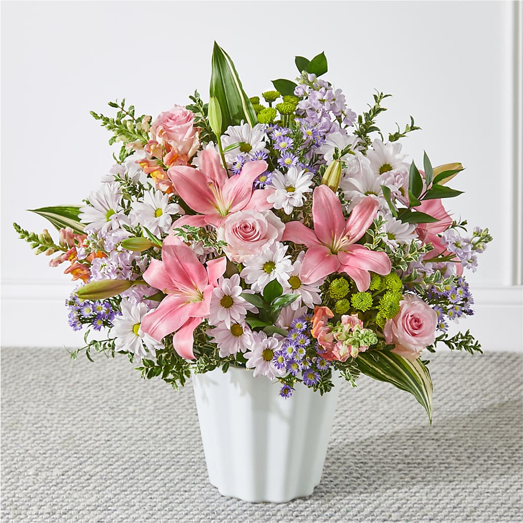 Abundant Compassion Floor Basket – SB FLORAL & DESIGN, Erie IL