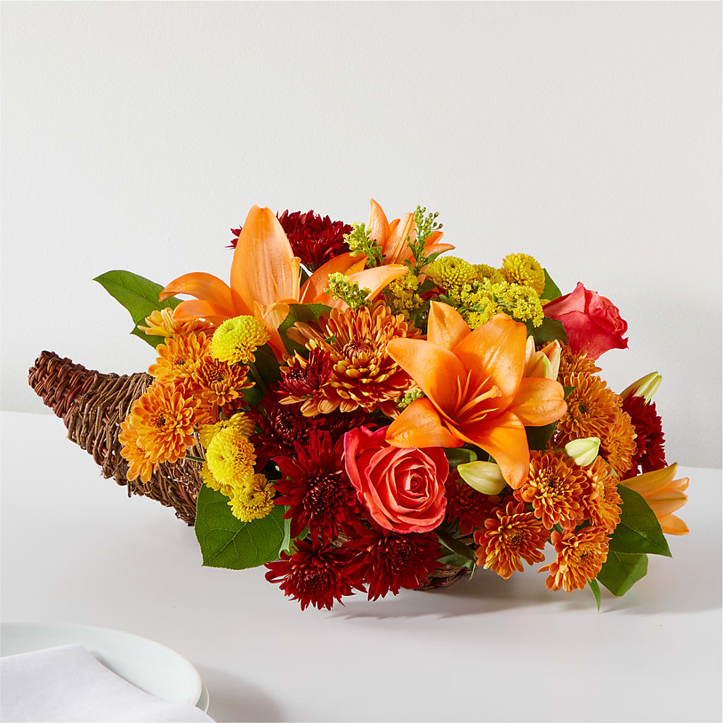Bouquet of Blessings Cornucopia – SB FLORAL & DESIGN, Erie IL