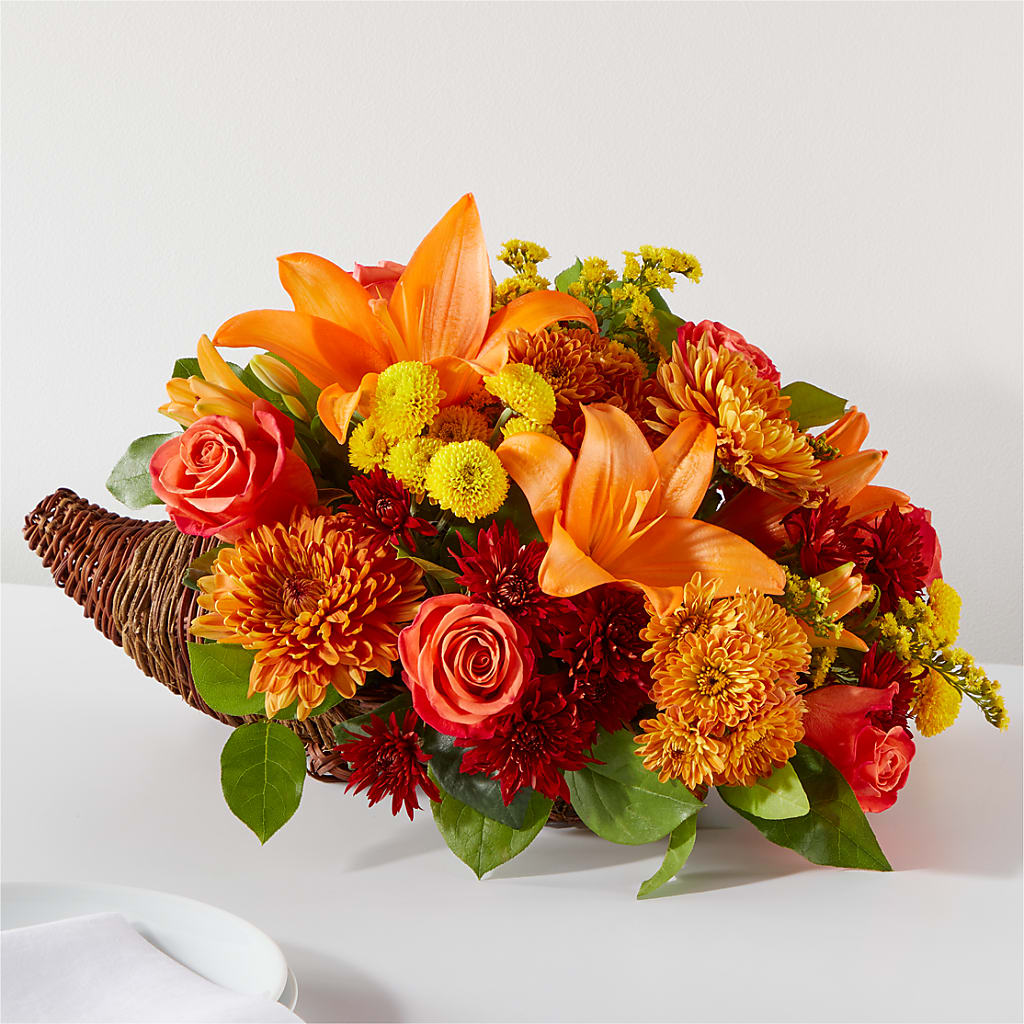 Bouquet of Blessings Cornucopia – SB FLORAL & DESIGN, Erie IL