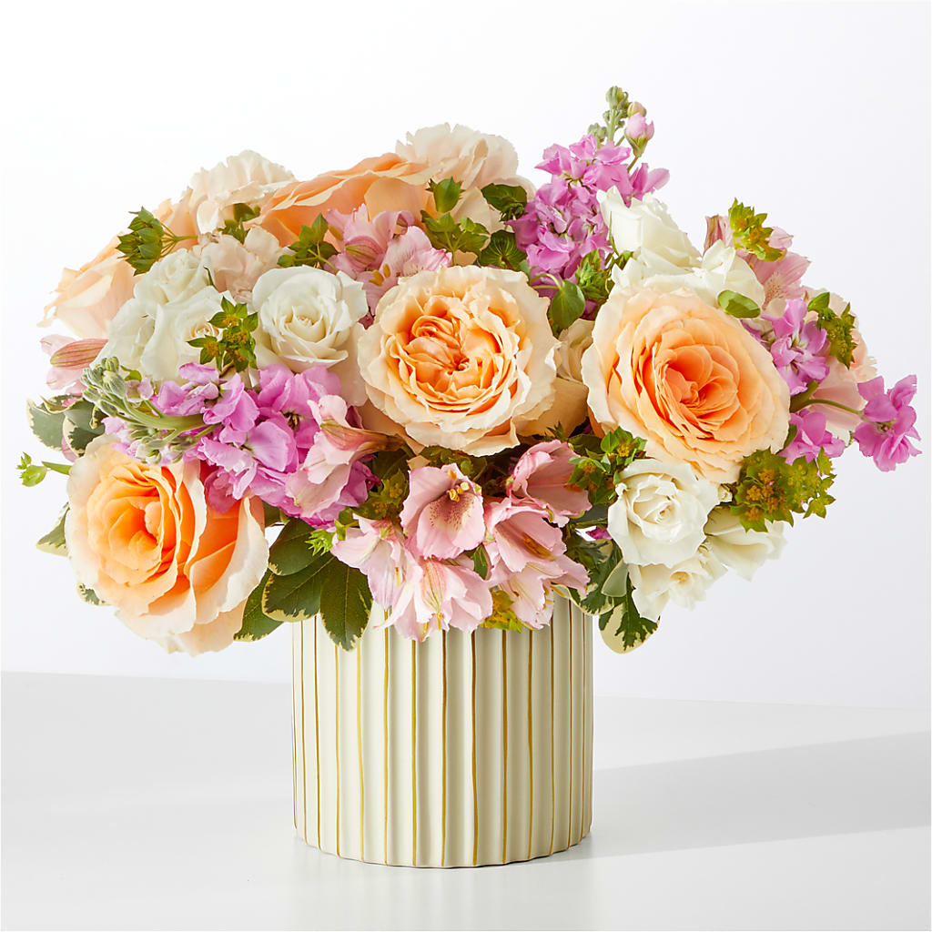 Paradise Bouquet with Ivory Vase – SB FLORAL & DESIGN, Erie IL