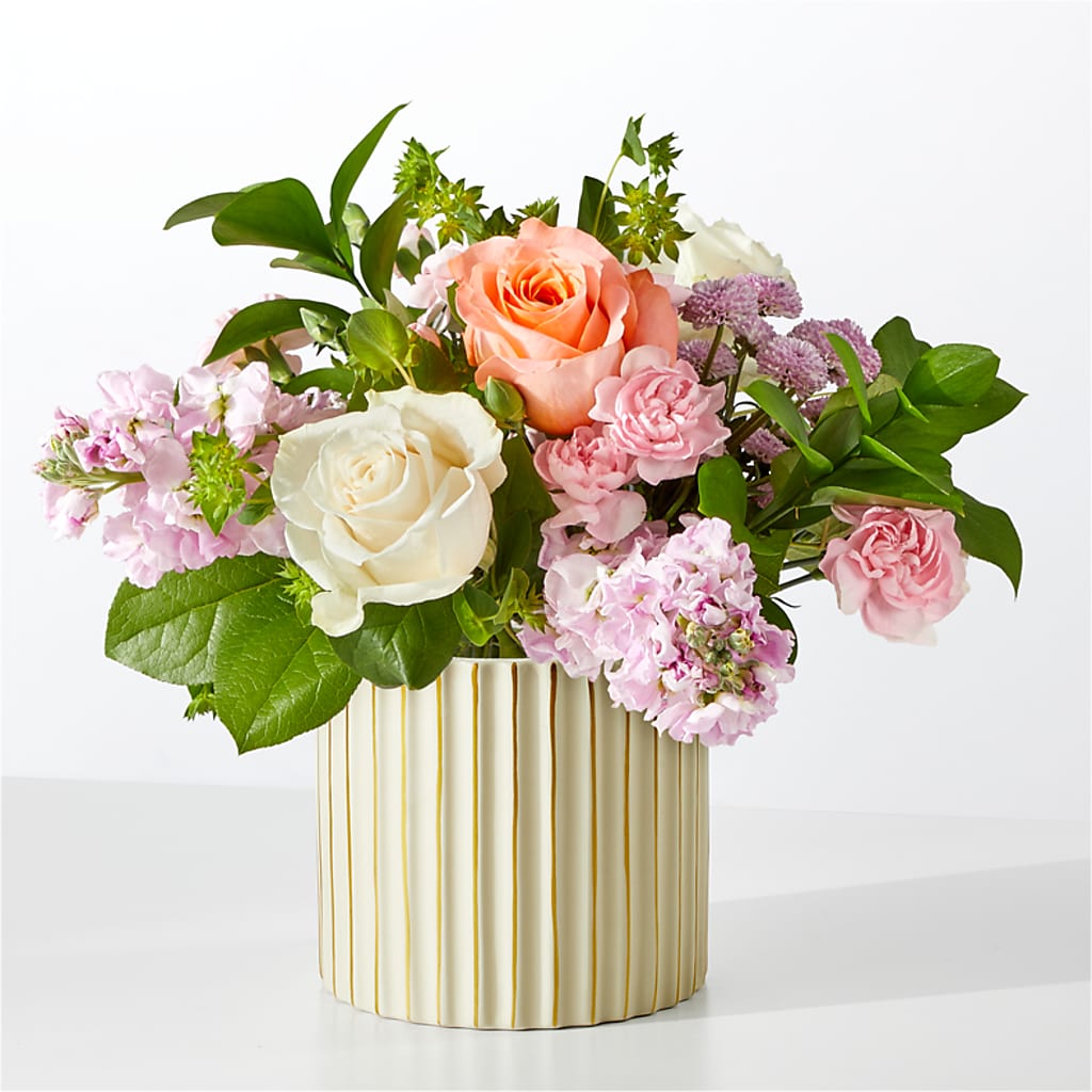 French Market Bouquet with Ivory Vase – SB FLORAL & DESIGN, Erie IL