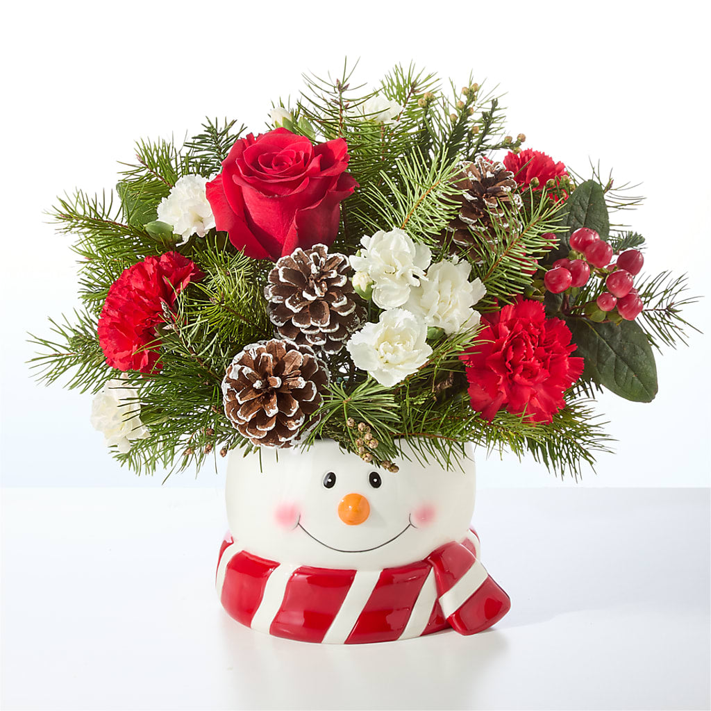 Jolly Snowman Bouquet – SB FLORAL & DESIGN, Erie IL