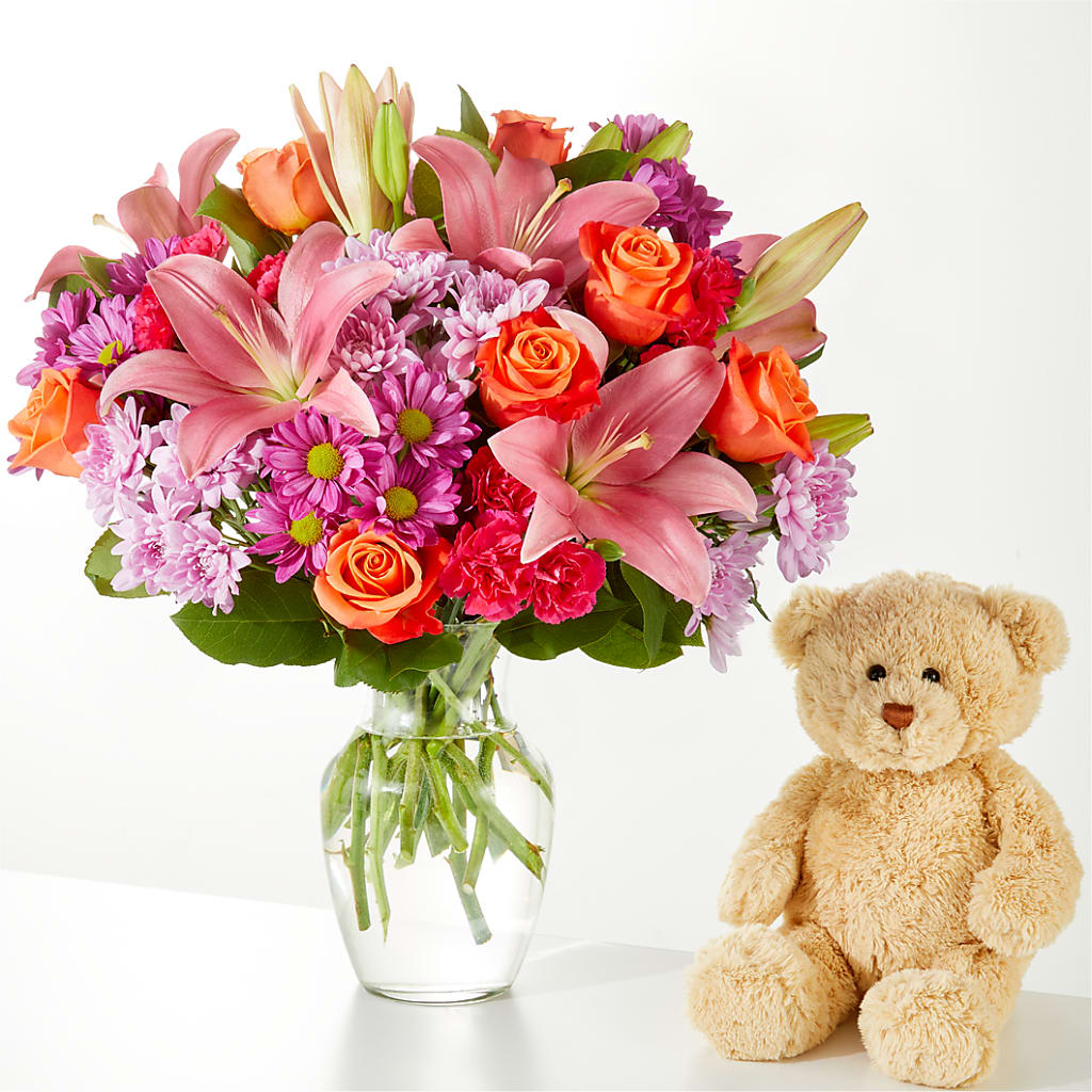 One and Only Bouquet and Bear Bundle – SB FLORAL & DESIGN, Erie IL