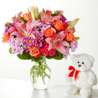 One and Only Bouquet and Bear Bundle – SB FLORAL & DESIGN, Erie IL