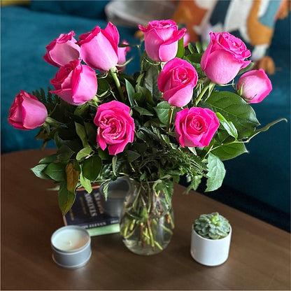 Long Stem Pink Rose Bouquet – SB FLORAL & DESIGN, Erie IL