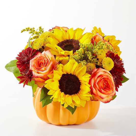 Golden Gourd Pumpkin Bouquet – SB FLORAL & DESIGN, Erie IL