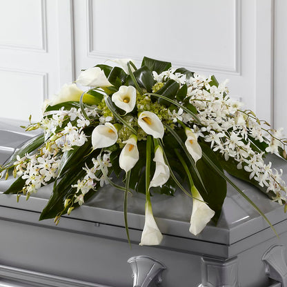 Angel Wings Casket Spray – SB FLORAL & DESIGN, Erie IL