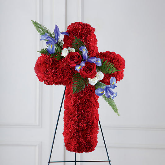 Faithful Hero Floral Cross – SB FLORAL & DESIGN, Erie IL
