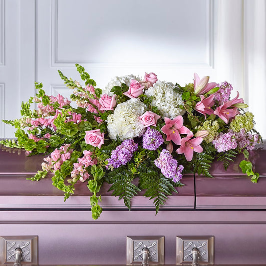 Life's Gratitude Casket Spray – SB FLORAL & DESIGN, Erie IL