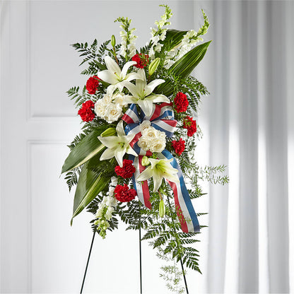 Stars of Life Standing Spray – SB FLORAL & DESIGN, Erie IL