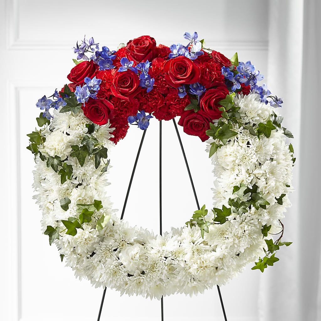 Patriotic Passion Wreath – SB FLORAL & DESIGN, Erie IL