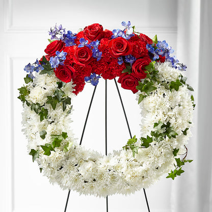 Patriotic Passion Wreath – SB FLORAL & DESIGN, Erie IL
