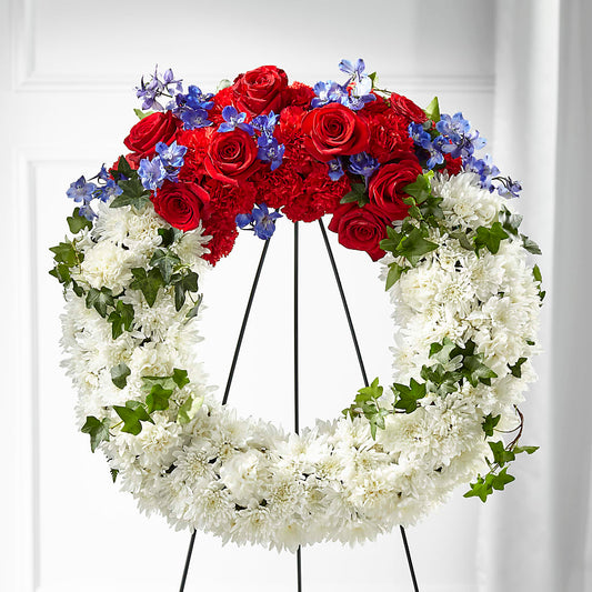 Patriotic Passion Wreath – SB FLORAL & DESIGN, Erie IL