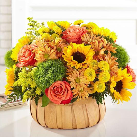 Harvest Sunflower Basket – SB FLORAL & DESIGN, Erie IL