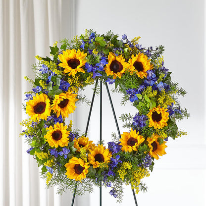 Bright Rays Wreath – SB FLORAL & DESIGN, Erie IL