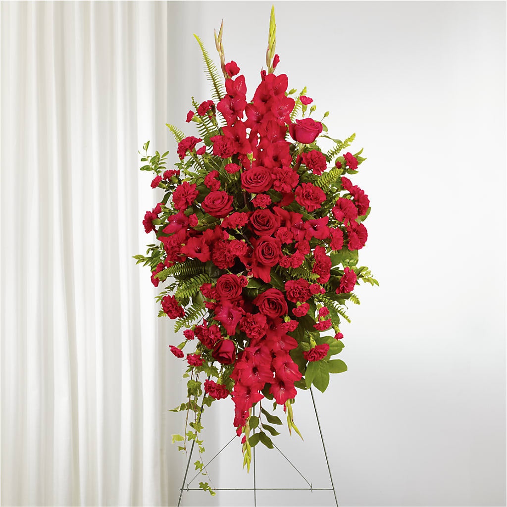 From the Heart Standing Spray – SB FLORAL & DESIGN, Erie IL