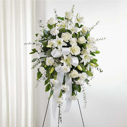 With Care Standing Spray – SB FLORAL & DESIGN, Erie IL