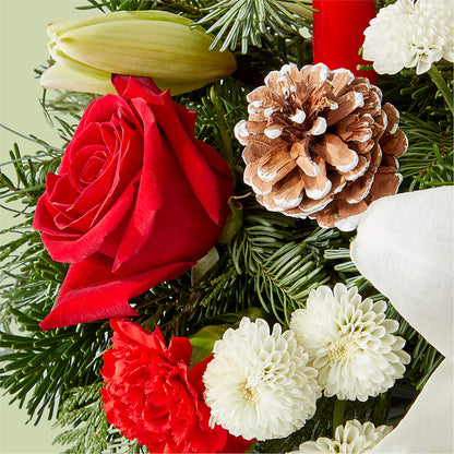Seasonal Festivities Centerpiece – SB FLORAL & DESIGN, Erie IL