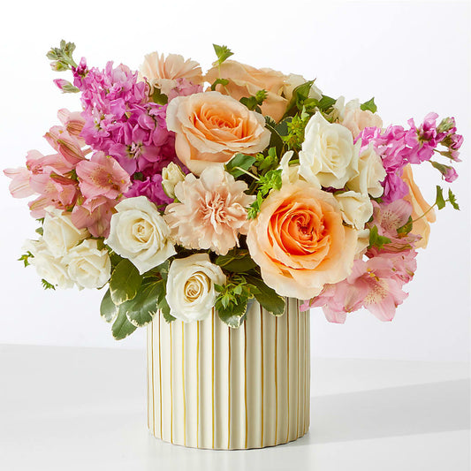 Paradise Bouquet with Ivory Vase – SB FLORAL & DESIGN, Erie IL