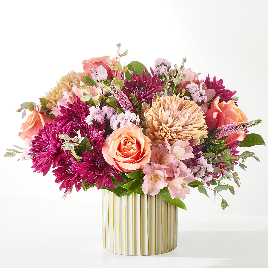 Berry Cobbler Bouquet with Ivory Vase – SB FLORAL & DESIGN, Erie IL