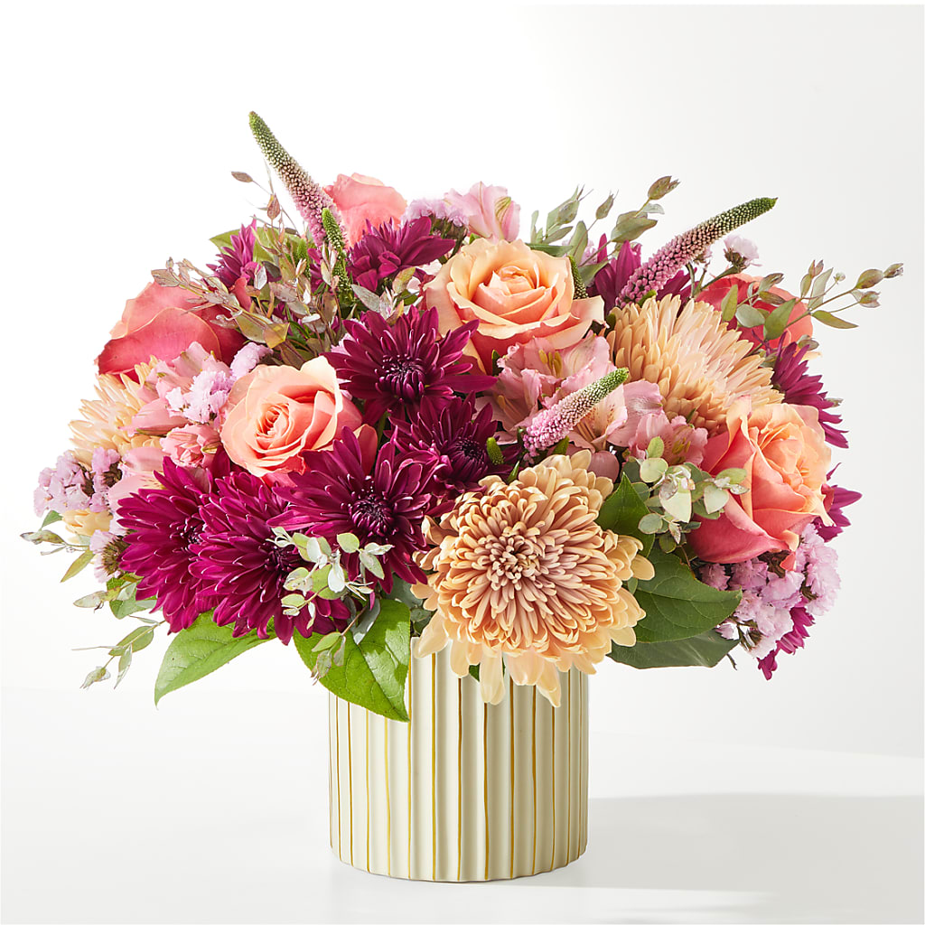 Berry Cobbler Bouquet with Ivory Vase – SB FLORAL & DESIGN, Erie IL