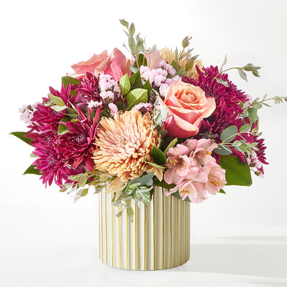 Berry Cobbler Bouquet with Ivory Vase – SB FLORAL & DESIGN, Erie IL