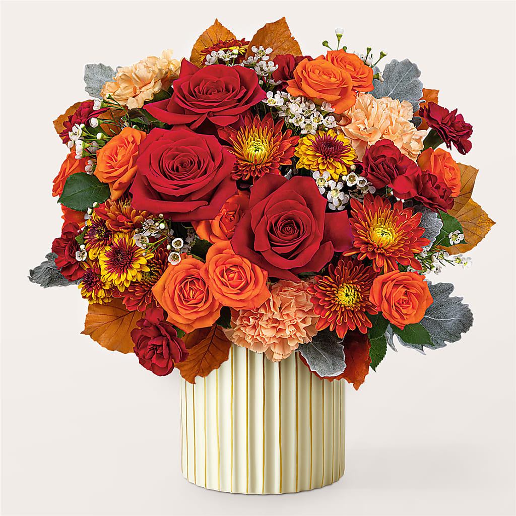 Merlot Bouquet with Ivory Vase – SB FLORAL & DESIGN, Erie IL