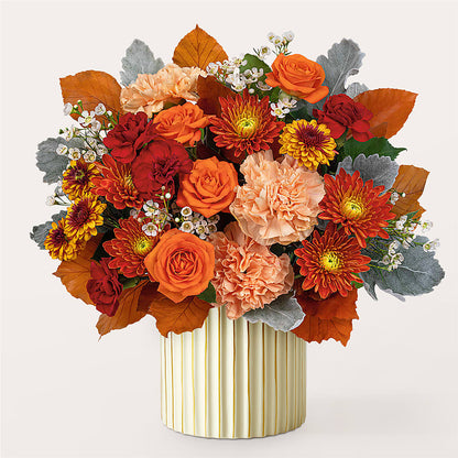Merlot Bouquet with Ivory Vase – SB FLORAL & DESIGN, Erie IL