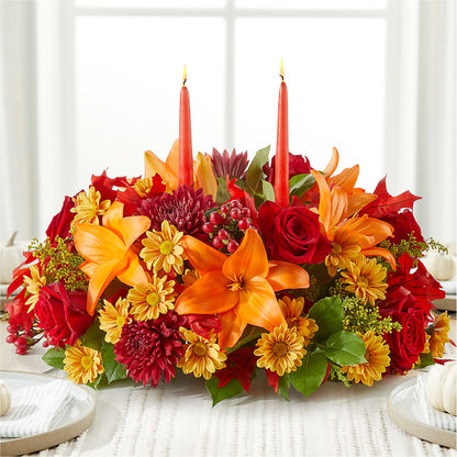 Autumn's Embrace Centerpiece – SB FLORAL & DESIGN, Erie IL