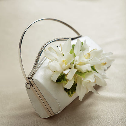 White Purse Decor – SB FLORAL & DESIGN, Erie IL